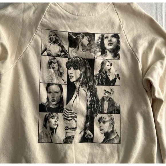 Taylor Swift Eras Tour Beige Hoodie Sweatshirt Women Size 2XL - Picture 9 of 11